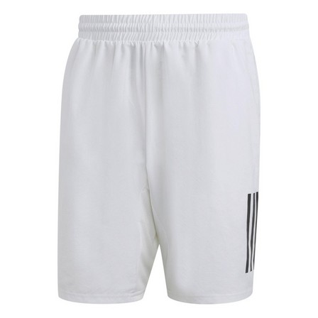 Men Club 3-Stripes Tennis Shorts, White, A701_ONE, large image number 3
