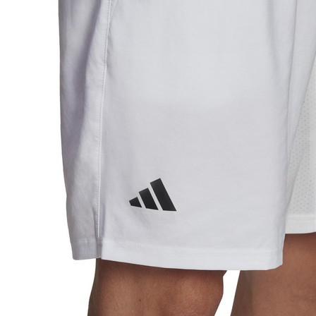 Men Club 3-Stripes Tennis Shorts, White, A701_ONE, large image number 5