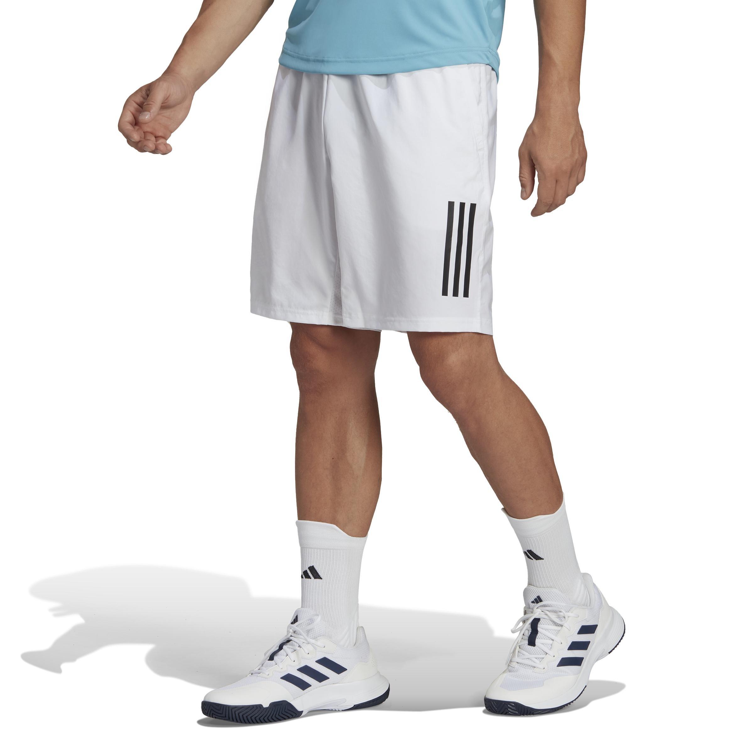 adidas - Men Club 3-Stripes Tennis Shorts, White