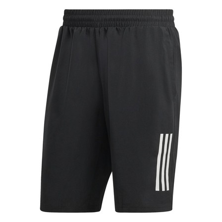 Men Club 3-Stripes Tennis Shorts, Black, A701_ONE, large image number 2