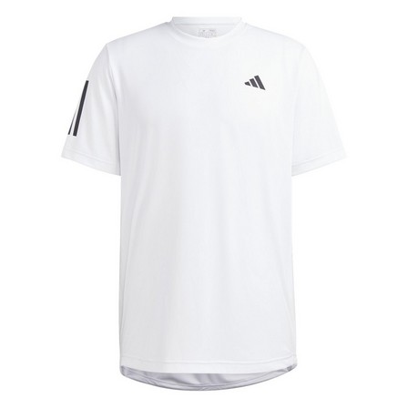 Men Club 3-Stripes Tennis T-Shirt, White, A701_ONE, large image number 2