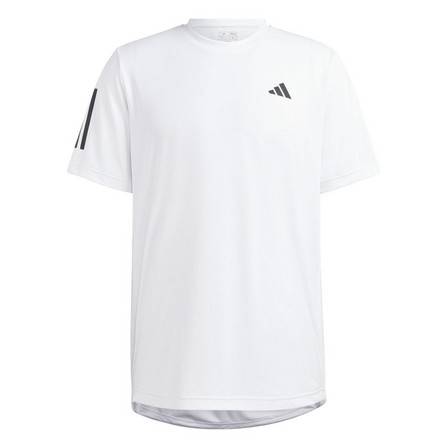 Men Club 3-Stripes Tennis T-Shirt, White, A701_ONE, large image number 4