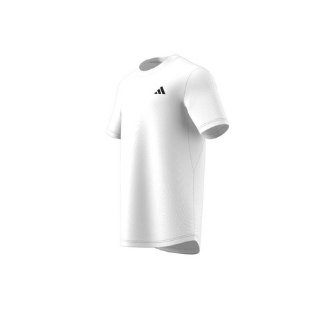 Men Club 3-Stripes Tennis T-Shirt, White, A701_ONE, large image number 8