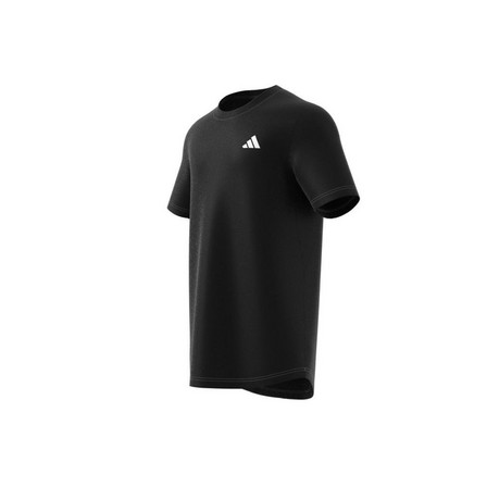 Men Club 3-Stripes Tennis T-Shirt, Black, A701_ONE, large image number 8