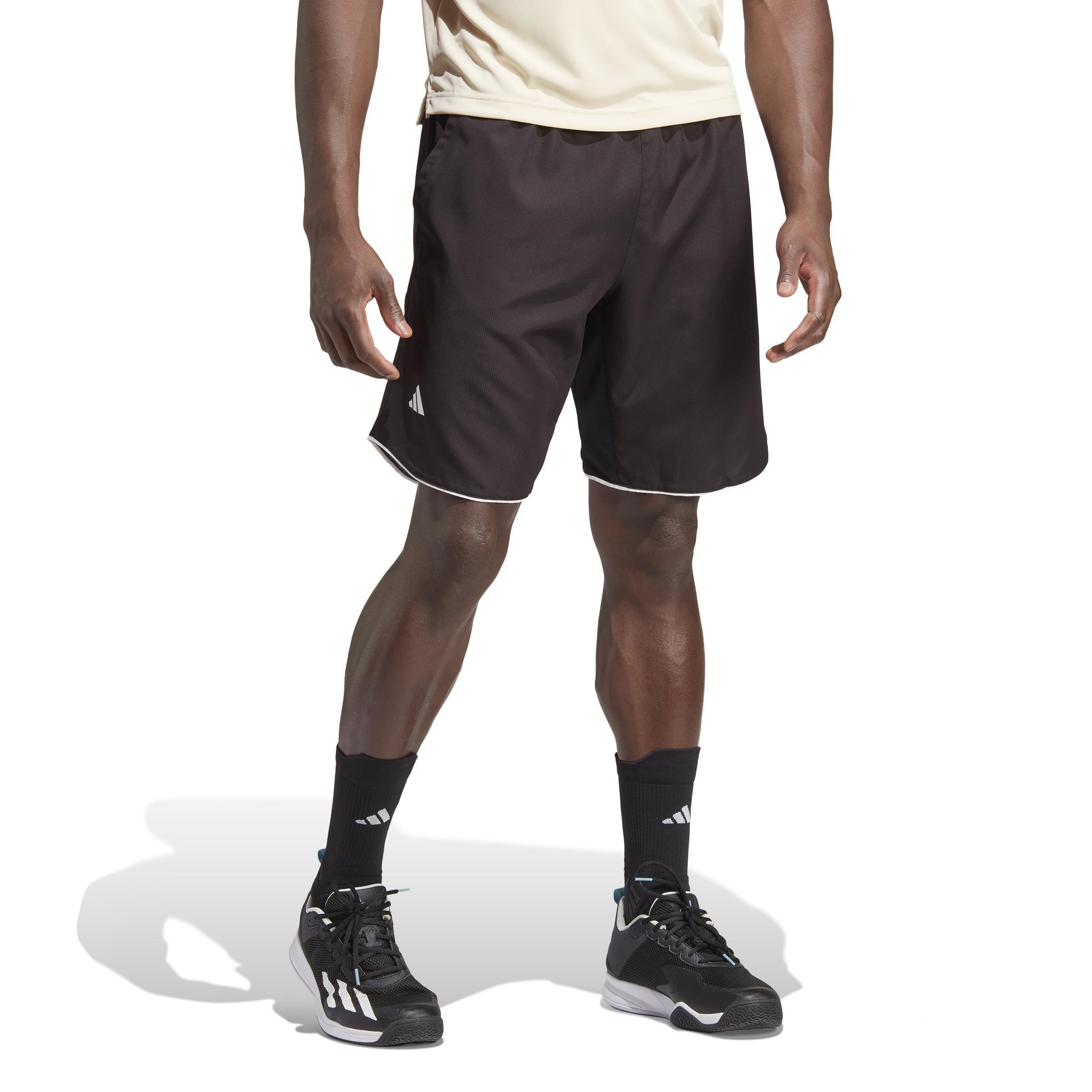 Men Club Tennis Shorts, Black, A701_ONE, large image number 0