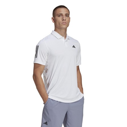 Men Club 3-Stripes Tennis Polo Shirt, White, A701_ONE, large image number 7