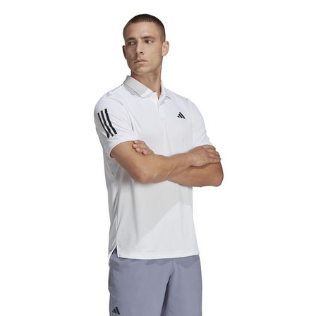 Men Club 3-Stripes Tennis Polo Shirt, White, A701_ONE, large image number 8