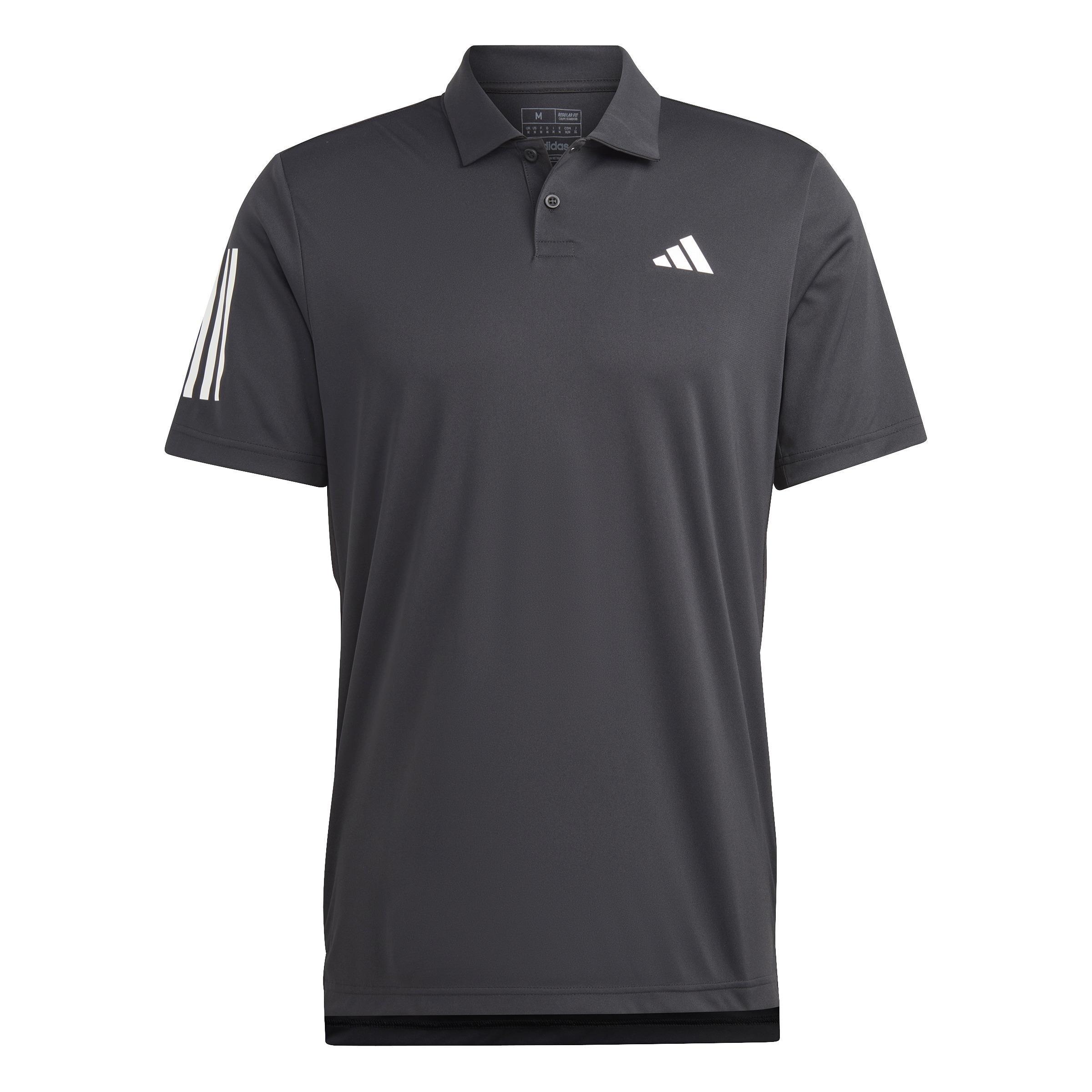 Men Club 3-Stripes Tennis Polo Shirt, Black, A701_ONE, large image number 2