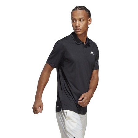 Men Club Tennis Polo Shirt, Black, A701_ONE, large image number 0