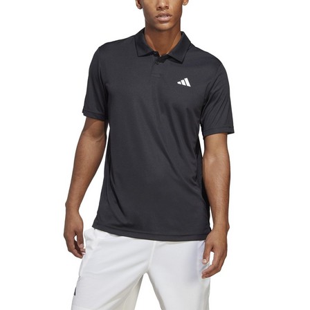 Men Club Tennis Polo Shirt, Black, A701_ONE, large image number 1