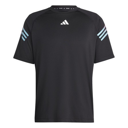 Men Train Icons 3-Stripes Training T-Shirt, Black, A701_ONE, large image number 0