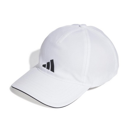 Unisex Aeroready Training Running Baseball Cap, White, A701_ONE, large image number 0
