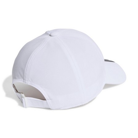 Unisex 3-Stripes Aeroready Running Training Baseball Cap, White, A701_ONE, large image number 1
