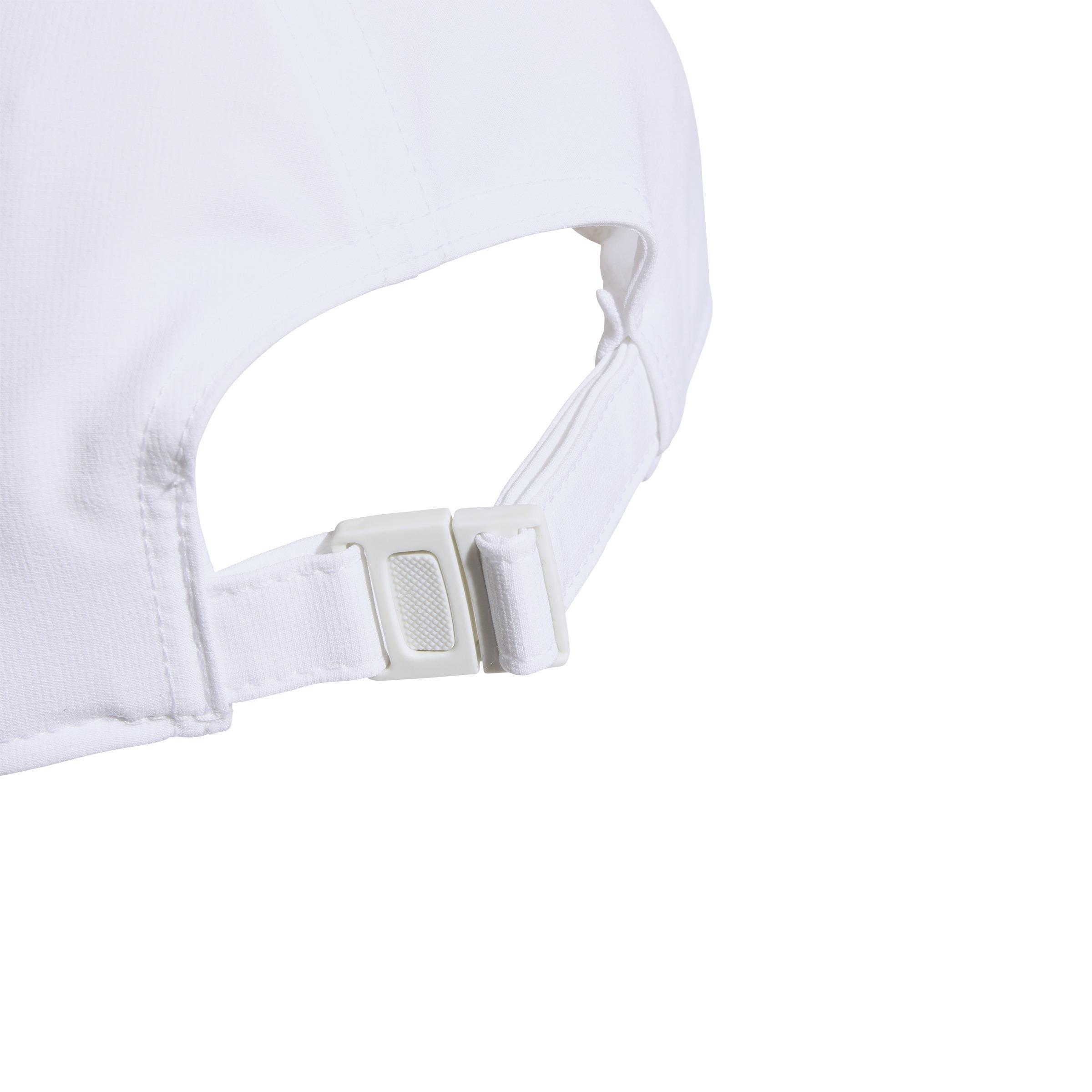 Unisex 3-Stripes AEROREADY Running Training Baseball Cap, White, A701_ONE, large image number 2