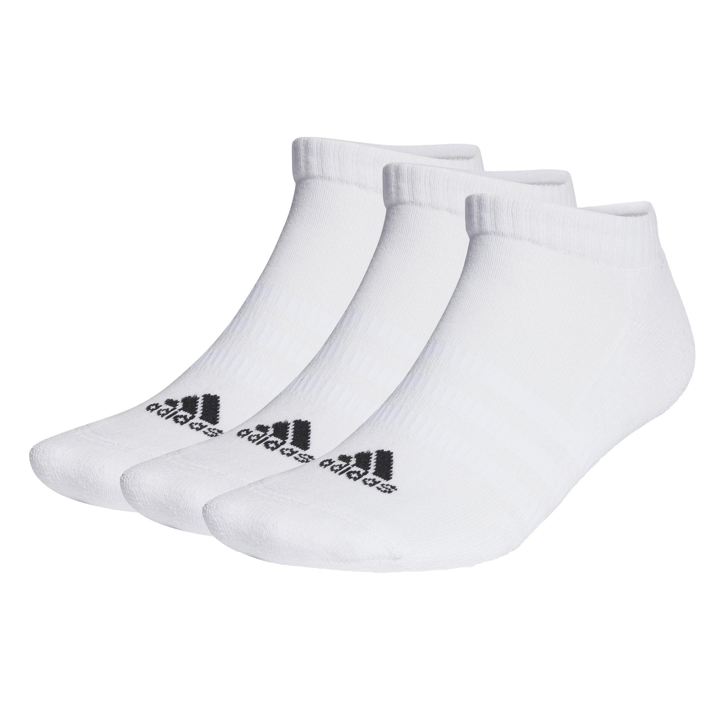 Cushioned Low-Cut Socks - 3 Pairs, White, A701_ONE, large image number 0