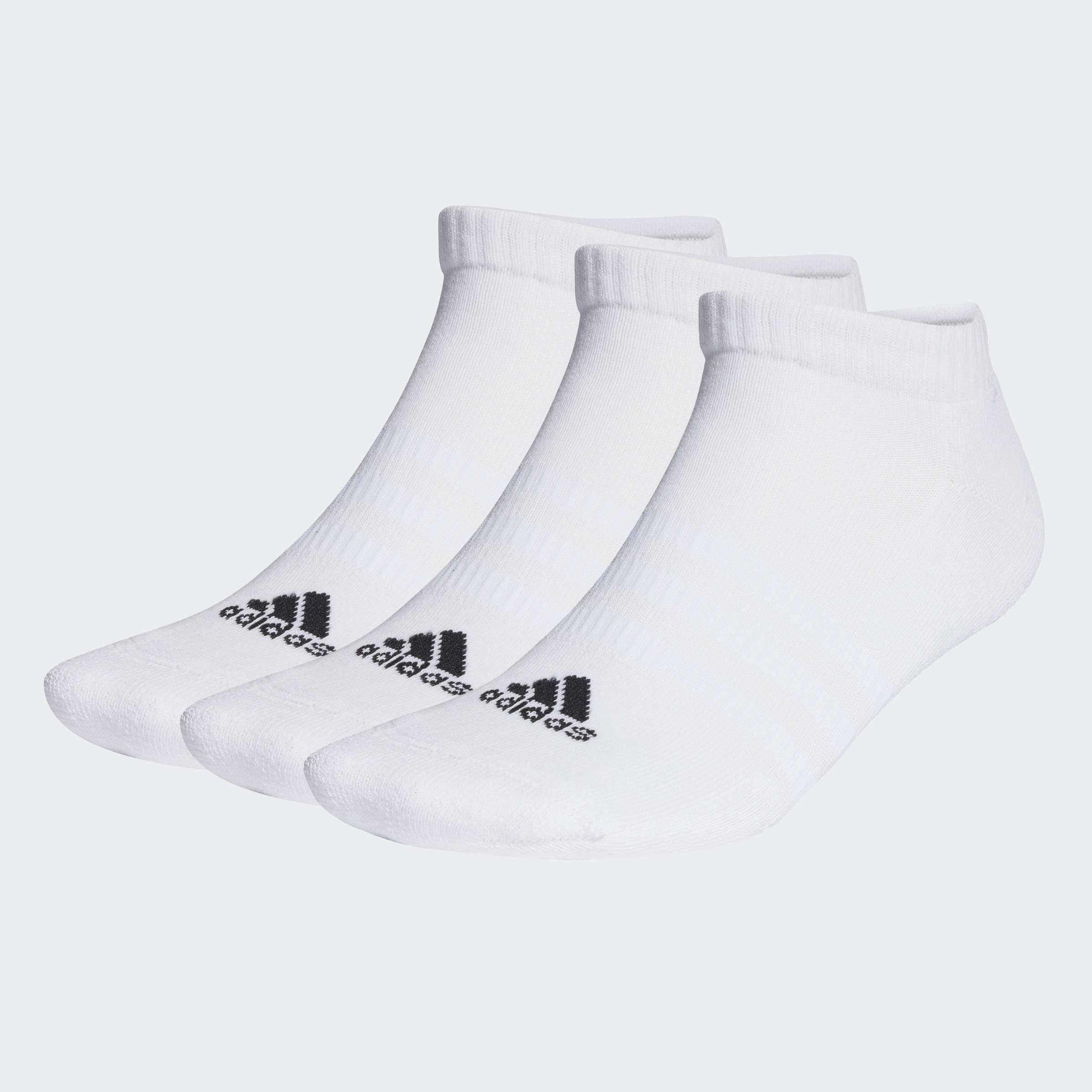 Unisex Cushioned Low-Cut Socks 3 Pairs, White, , large image number 0
