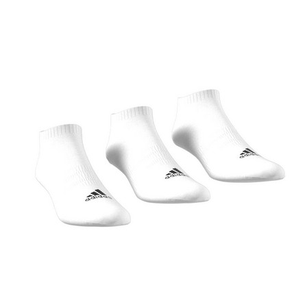 Unisex Cushioned Low-Cut Socks 3 Pairs, White, A701_ONE, large image number 6