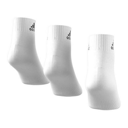 Unisex Cushioned Sportswear Ankle Socks 3 Pairs, White, A701_ONE, large image number 2