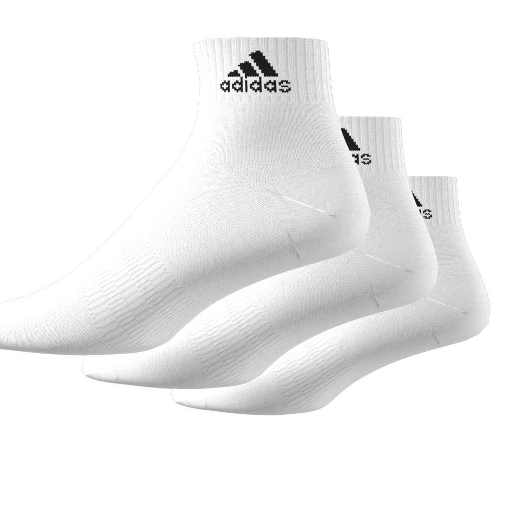 Unisex Cushioned Sportswear Ankle Socks 3 Pairs, White, A701_ONE, large image number 3