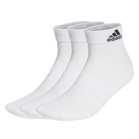 Unisex Cushioned Sportswear Ankle Socks 3 Pairs, White, A701_ONE, large image number 5