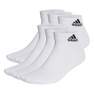 Unisex Cushioned Sportswear Ankle Socks 6 Pairs, White, A701_ONE, thumbnail image number 0