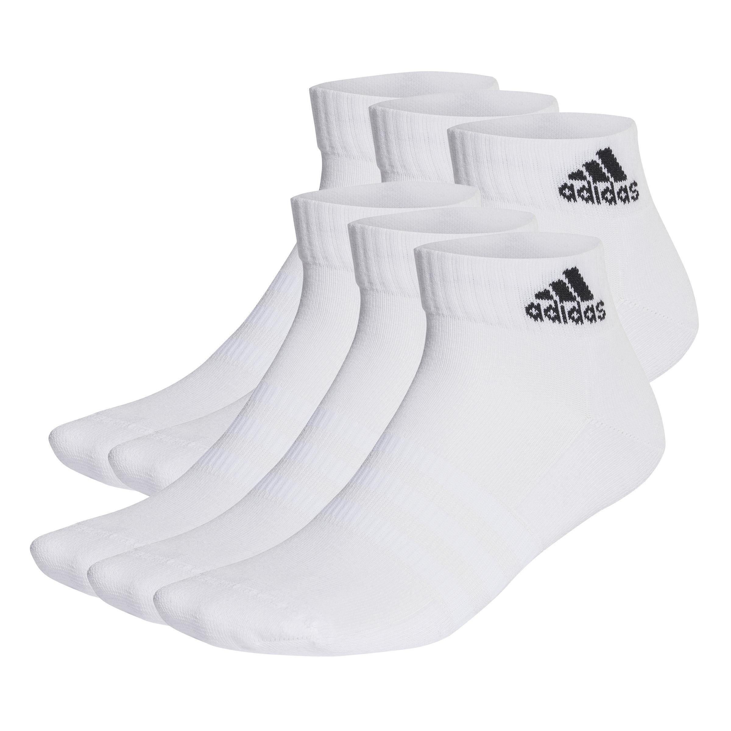 Unisex Cushioned Sportswear Ankle Socks 6 Pairs, White, A701_ONE, large image number 3