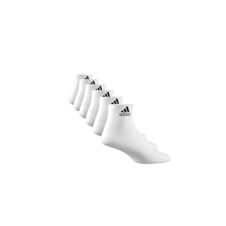 Unisex Cushioned Sportswear Ankle Socks 6 Pairs, White, A701_ONE, large image number 7