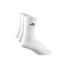 Unisex Cushioned Crew Socks 3 Pairs, White, A701_ONE, thumbnail image number 1