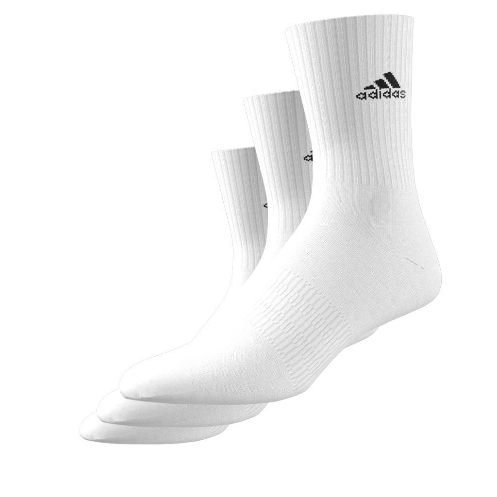 Unisex Cushioned Crew Socks 3 Pairs, White, , large image number 10