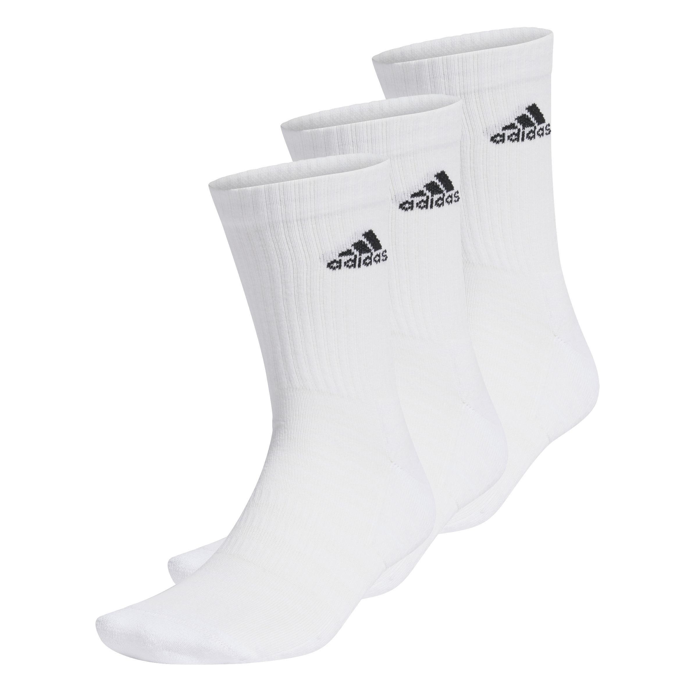 Unisex Cushioned Crew Socks 3 Pairs, White, A701_ONE, large image number 11