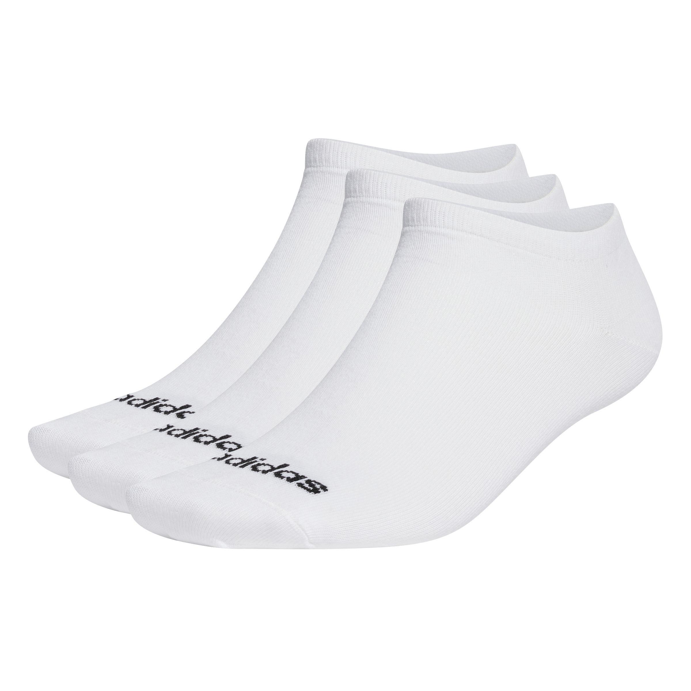 Unisex Thin Linear Low-Cut Socks 3 Pairs, White, , large image number 0