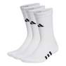 adidas - Unisex Performance Cushioned Crew Socks 3 Pairs, White