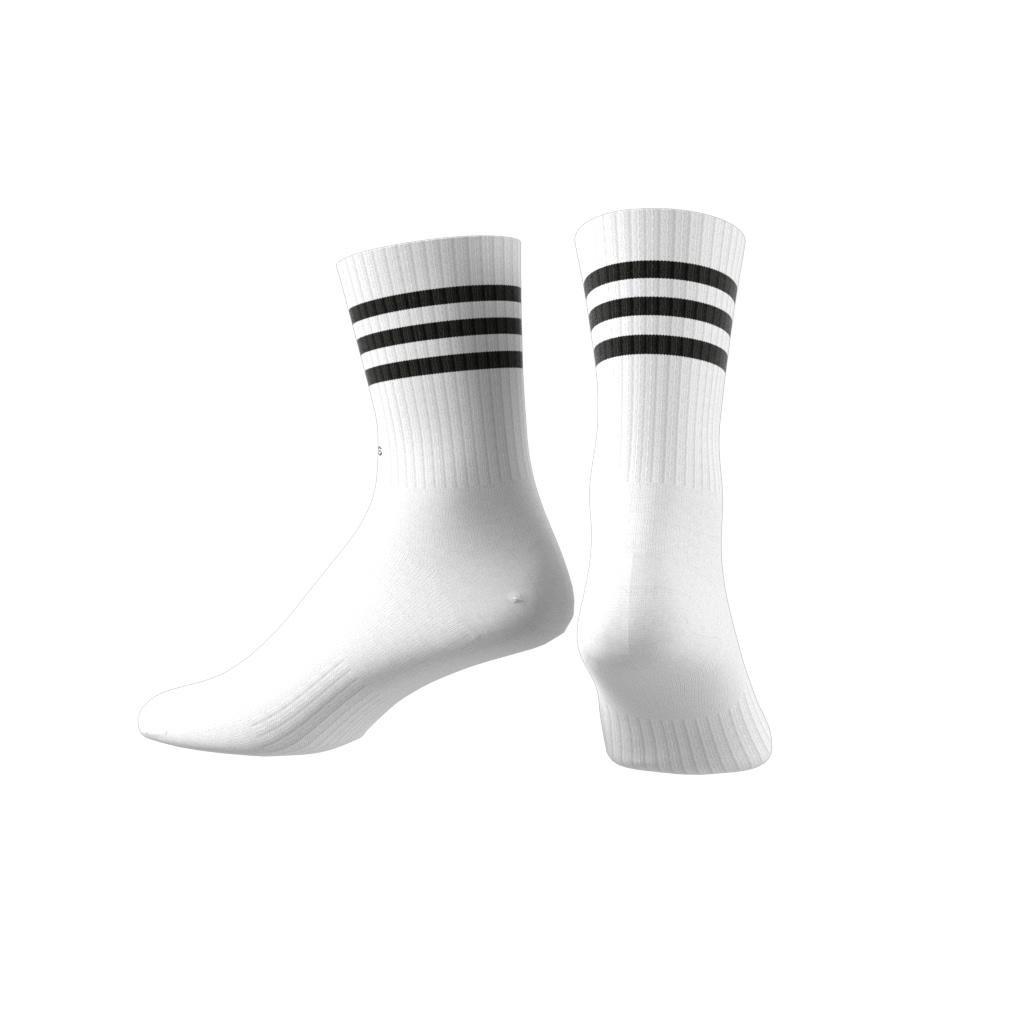 Unisex 3-Stripes Cushioned Sportswear Crew Socks, White, , large image number 1