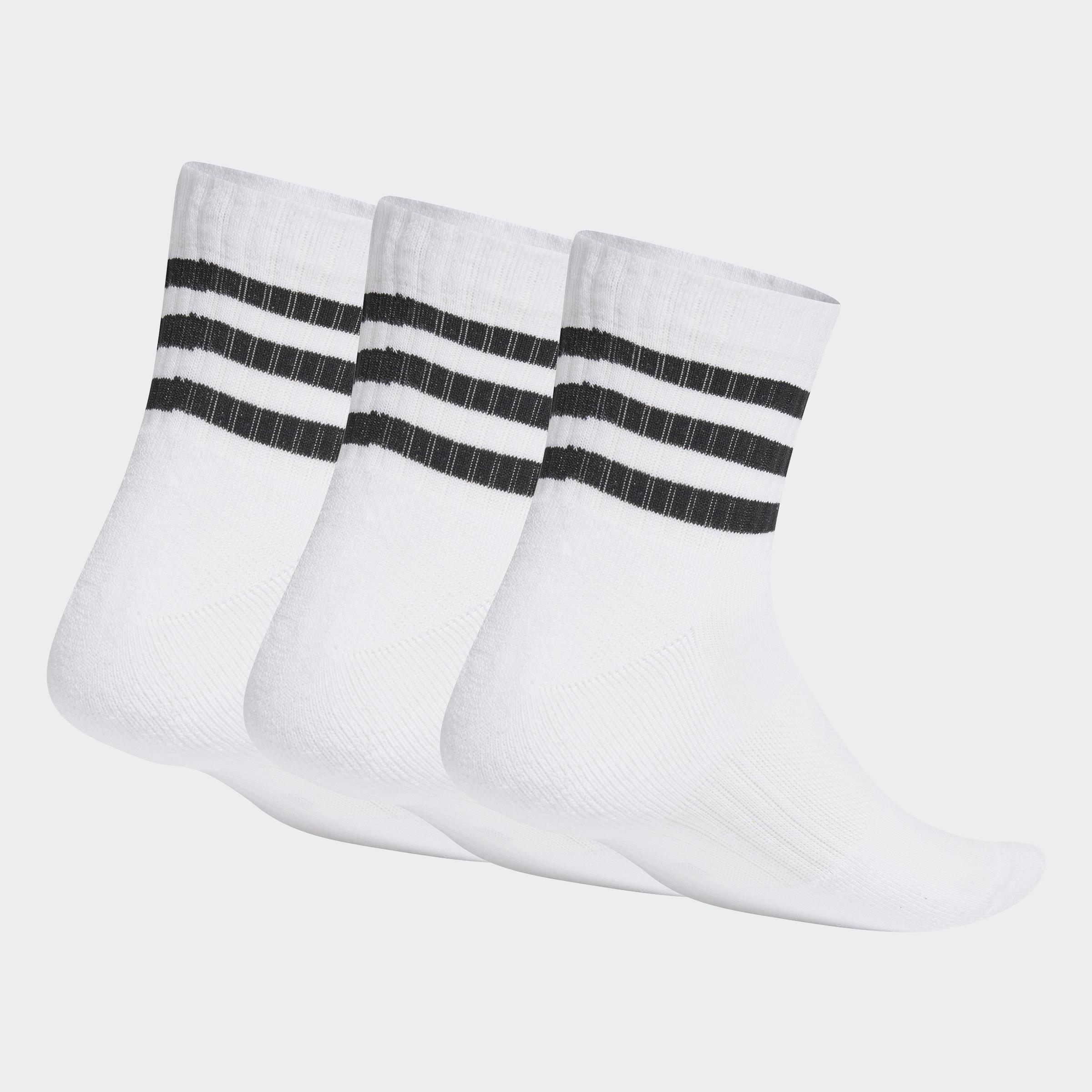 Unisex 3-Stripes Cushioned Sportswear Low-Cut Socks 3 Pairs, White, , large image number 0