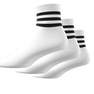 Unisex 3-Stripes Cushioned Sportswear Mid-Cut Socks 3 Pairs, White, A701_ONE, thumbnail image number 7