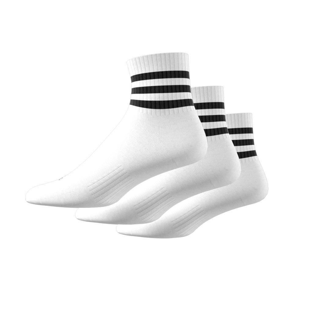 Unisex 3-Stripes Cushioned Sportswear Low-Cut Socks 3 Pairs, White, A701_ONE, large image number 9