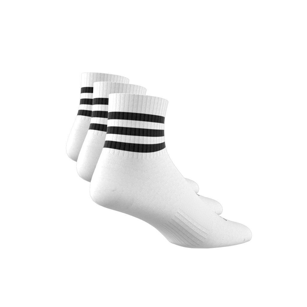 Unisex 3-Stripes Cushioned Sportswear Low-Cut Socks 3 Pairs, White, A701_ONE, large image number 10