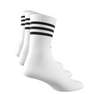 Unisex 3-Stripes Cushioned Crew Socks 3 Pairs, White, A701_ONE, thumbnail image number 0