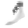 Unisex 3-Stripes Cushioned Crew Socks 3 Pairs, White, A701_ONE, thumbnail image number 3