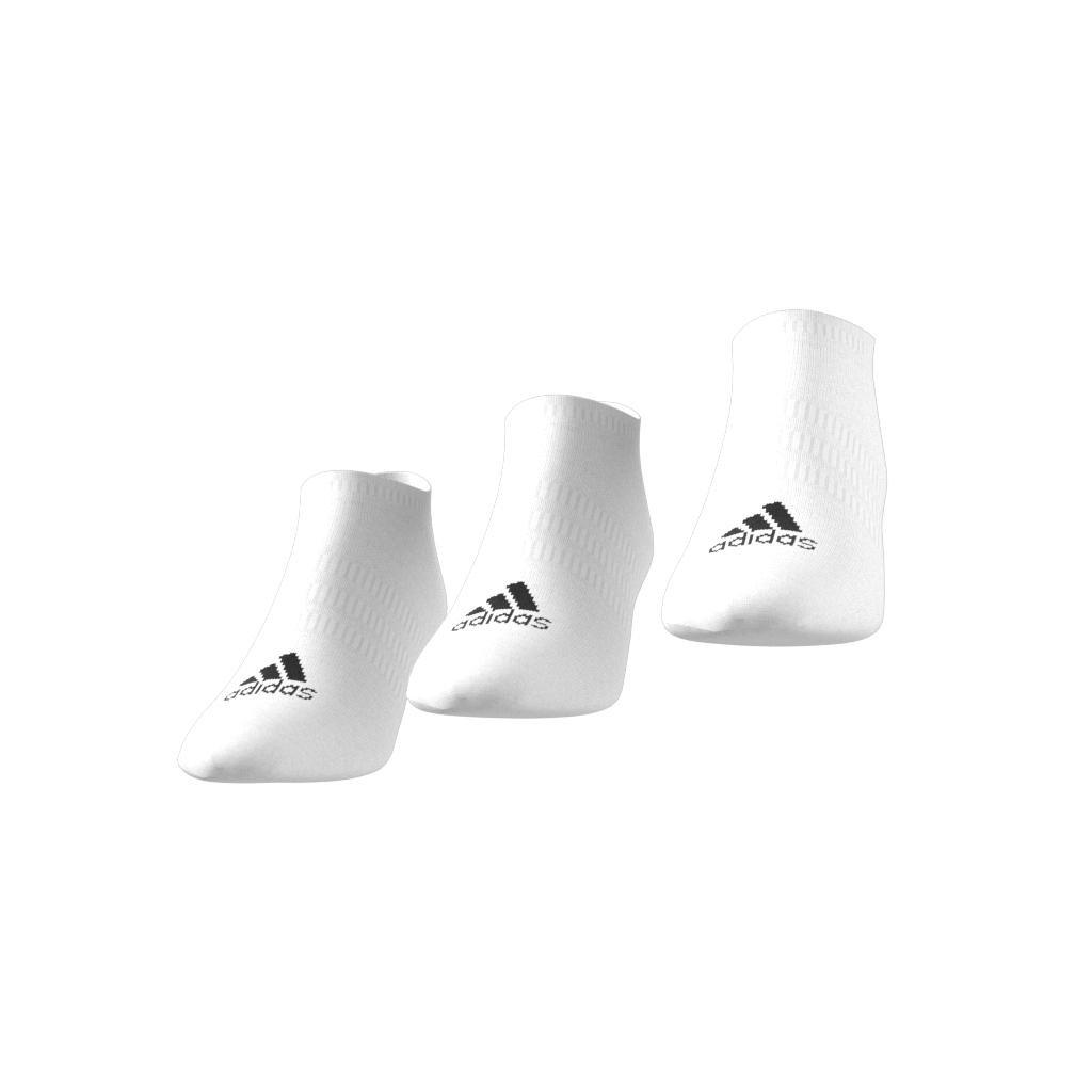 Unisex Thin and Light No-Show Socks 3 Pairs, White, , large image number 1