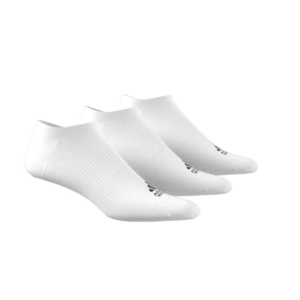 Unisex Thin and Light No-Show Socks 3 Pairs, White, , large image number 3