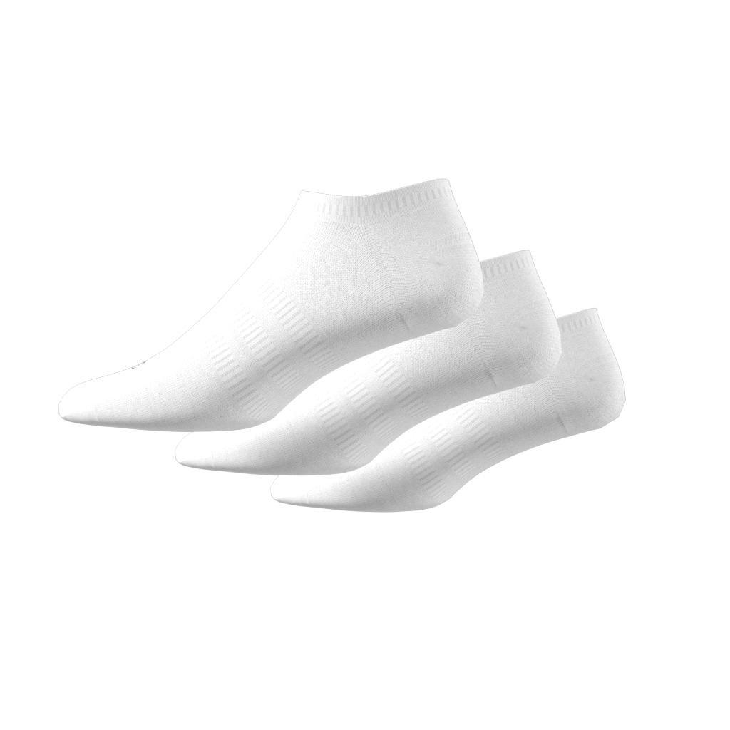 adidas - Unisex Thin And Light No-Show Socks 3 Pairs, White