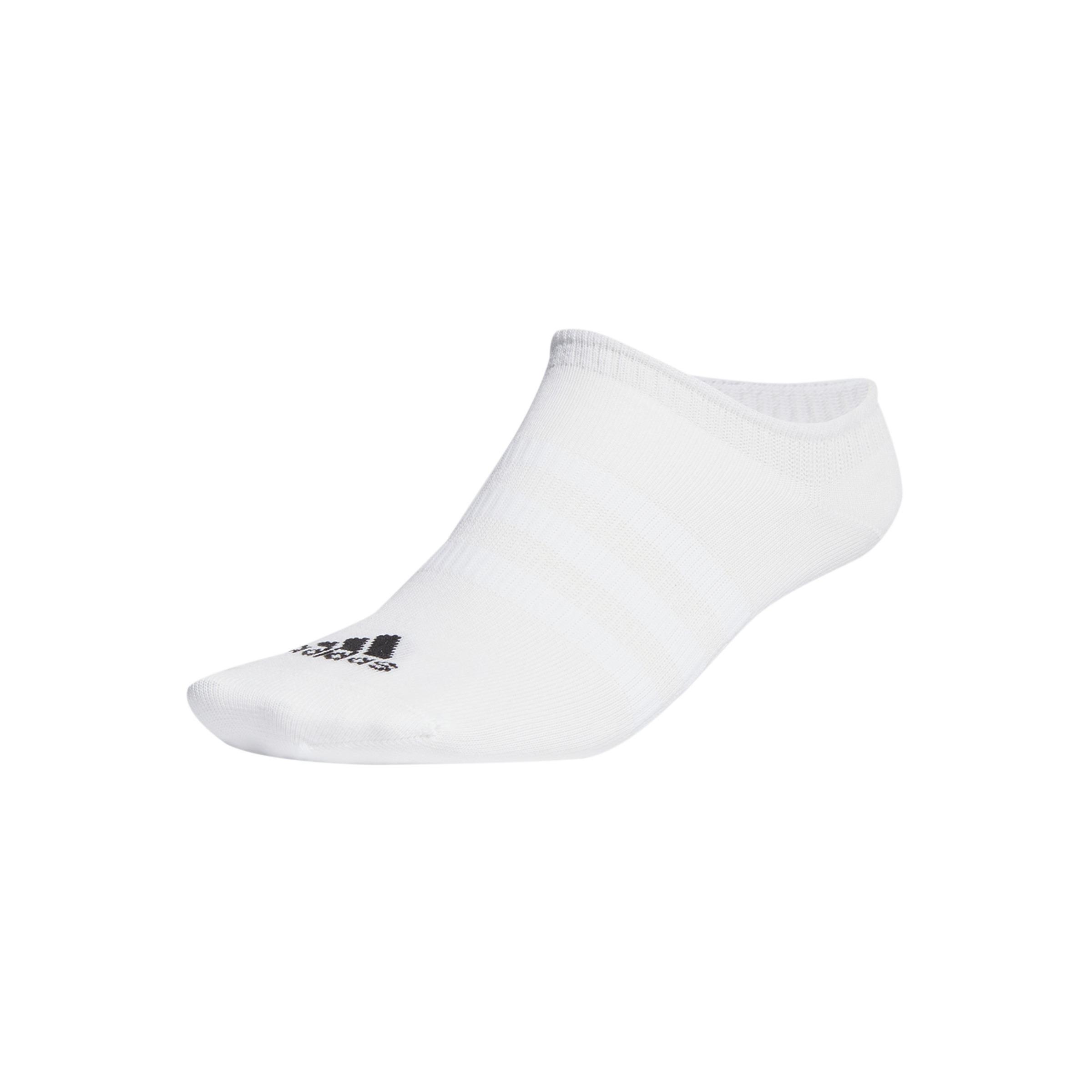 adidas - Unisex Thin And Light No-Show Socks 3 Pairs, White