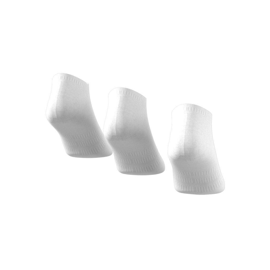 Unisex Thin and Light No-Show Socks 3 Pairs, White, , large image number 7