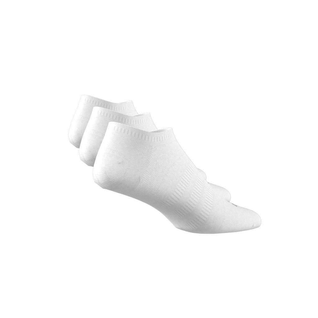 Unisex Thin and Light No-Show Socks 3 Pairs, White, , large image number 8
