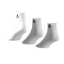 Unisex Thin And Light Ankle Socks 3 Pairs, White, A701_ONE, thumbnail image number 0