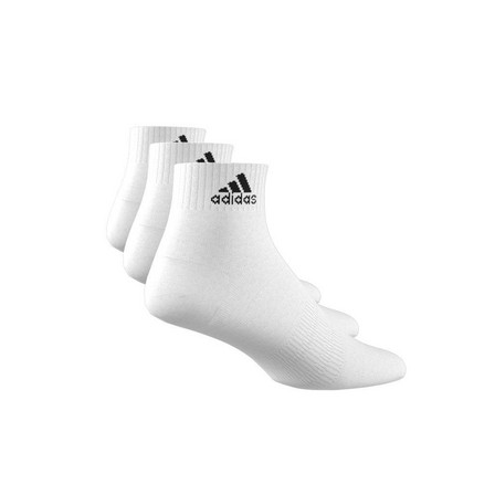 Unisex Thin And Light Ankle Socks 3 Pairs, White, A701_ONE, large image number 3