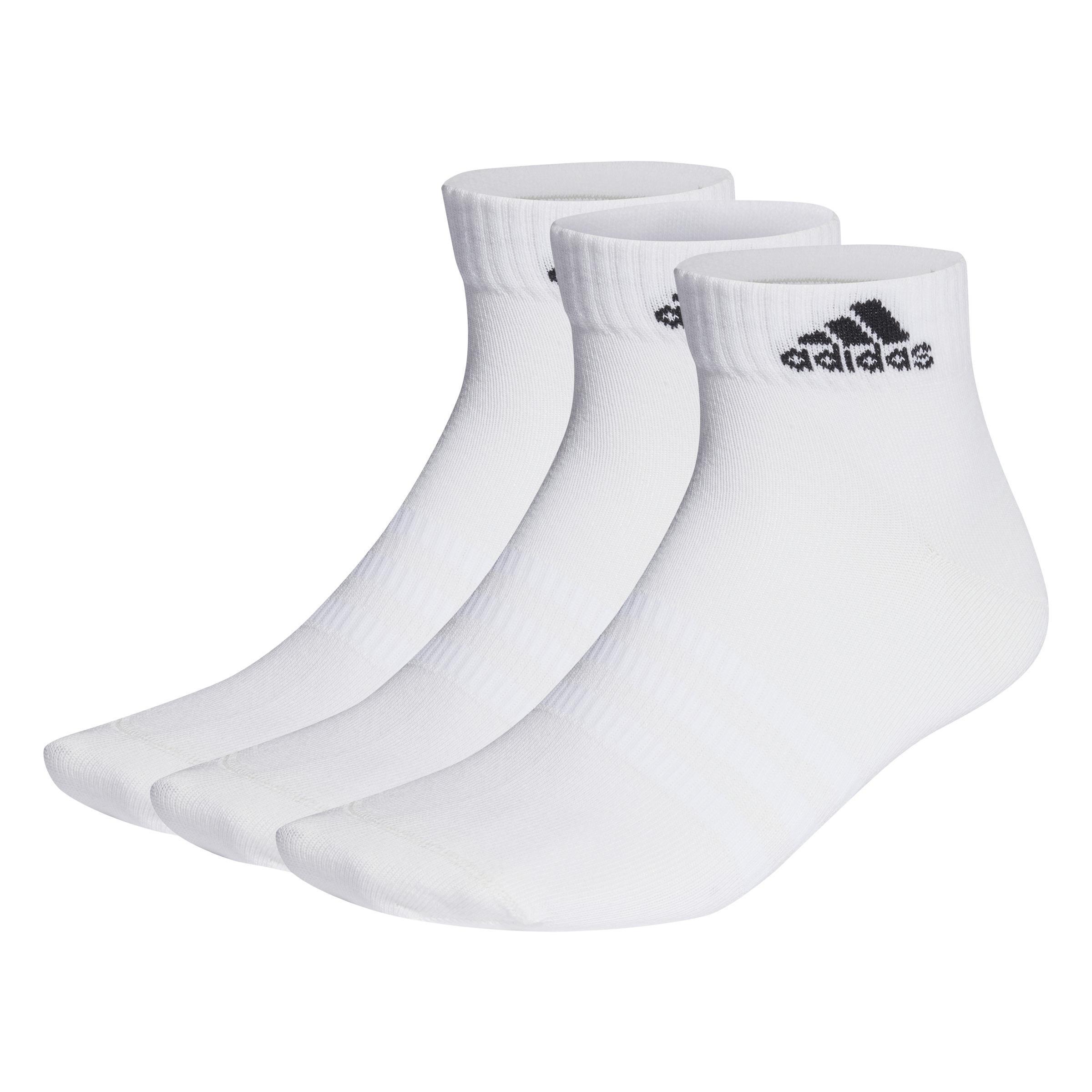 adidas - Unisex Thin And Light Ankle Socks 3 Pairs, White