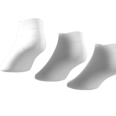 Unisex Thin And Light Sportswear Low-Cut Socks 3 Pairs, White, A701_ONE, large image number 7