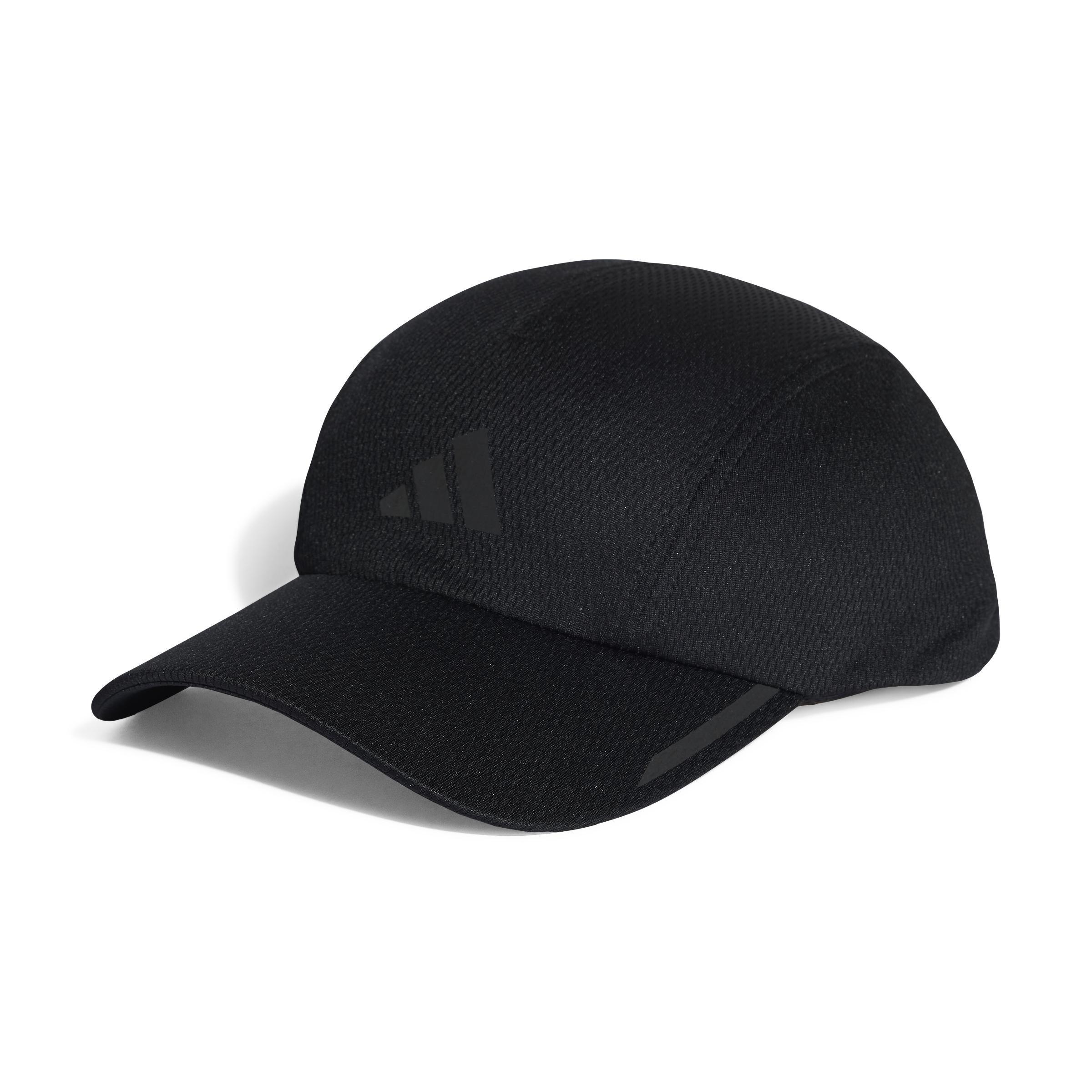 Unisex Running Aeroready Four-Panel Mesh Cap, Black, , large image number 0